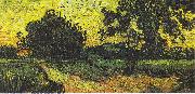 Vincent Van Gogh Landscape with Castle Auvers at Sunset oil painting reproduction